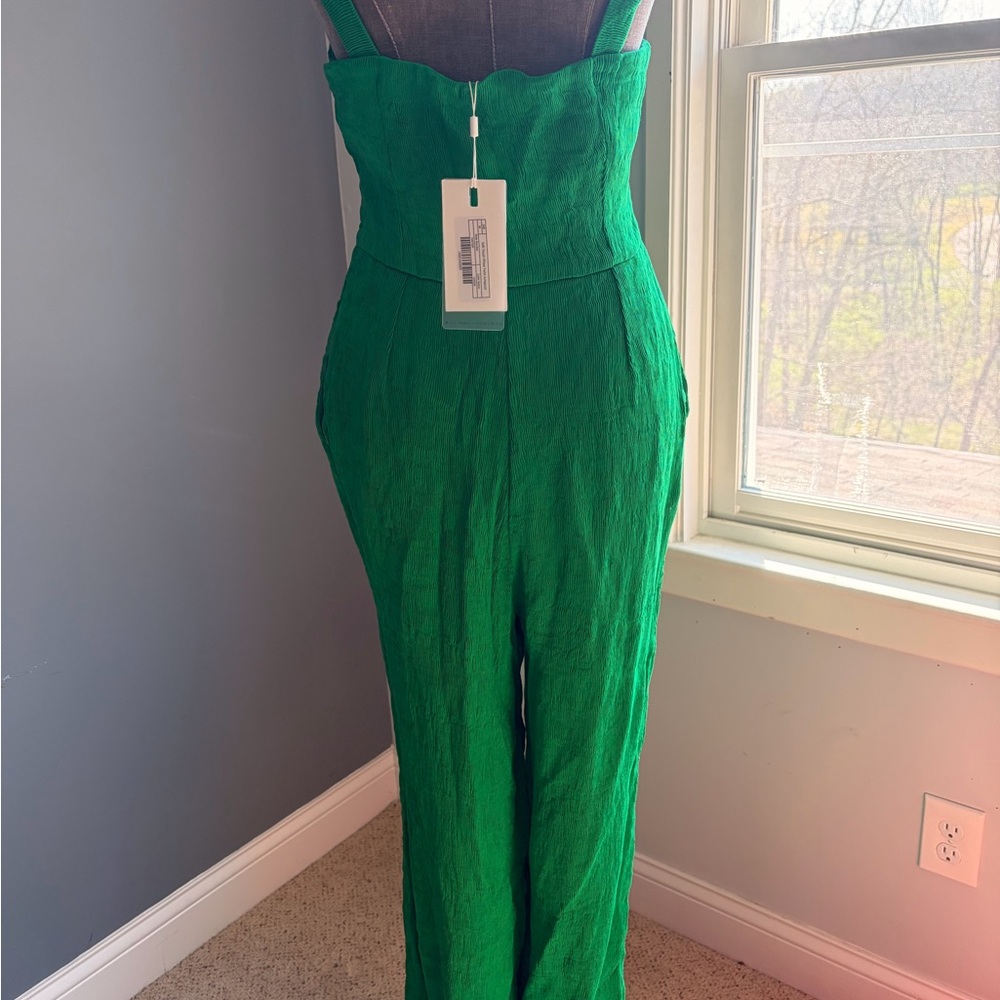 Endless Rose Plissé Cutout Wide Leg Jumpsuit - Picture 3 of 8